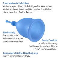 FEE Menstruationstasse 2er Sparset blau + violett