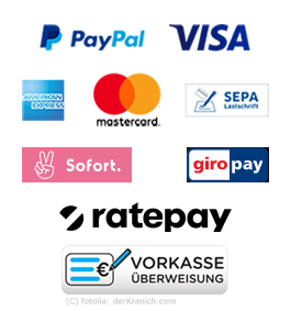 Zahlungsarten FEE cup - PayPal VISA Vorkasse Überweisung Rechnungskauf SOFORT giropay